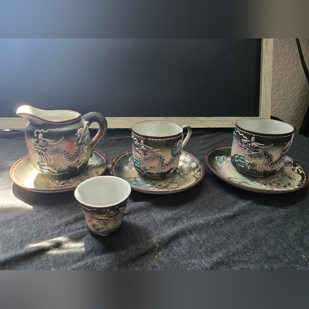 Japanese Nippon Moriage Tea Set